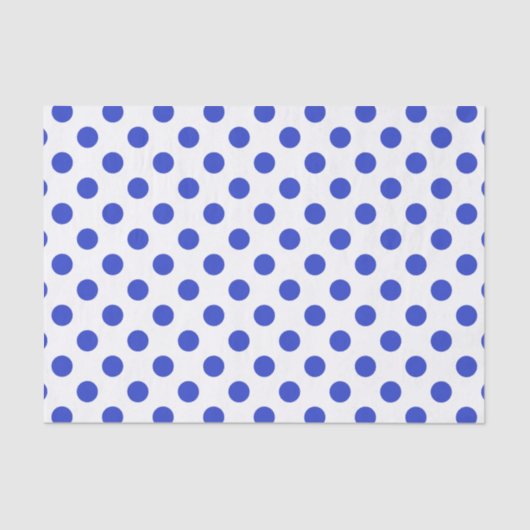 Königlich blaue Polka-Punkte Seidenpapier (Vorderseite)