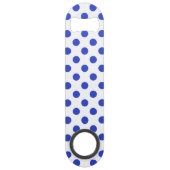 Königlich blaue Polka-Punkte Speed Flaschenöffner (Rückseite)