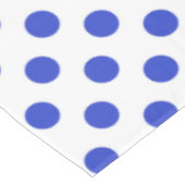 Königlich blaue Polka-Punkte Tischdecke (Schrägansicht)