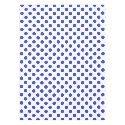 Königlich blaue Polka-Punkte Tischdecke (Vorderseite)