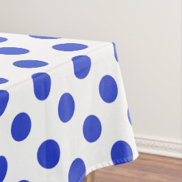 Königlich blaue Polka-Punkte Tischdecke