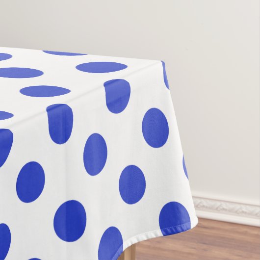 Königlich blaue Polka-Punkte Tischdecke (Beispiel)