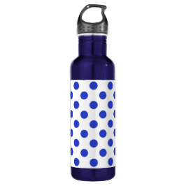 Königlich blaue Polka-Punkte Trinkflasche