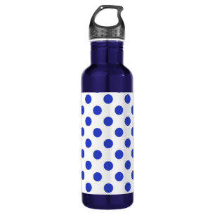 Königlich blaue Polka-Punkte Trinkflasche