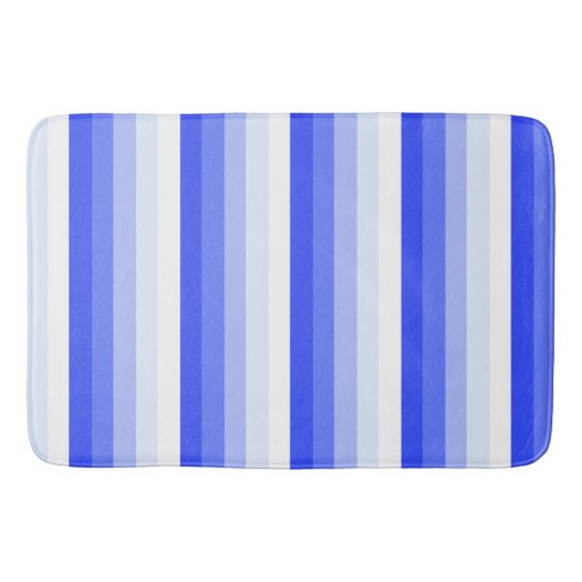 Königlich blaue Schattenstreifen Badematte (Vorderseite)