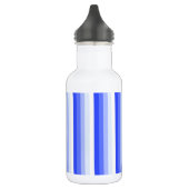 Königlich blaue Schattenstreifen Edelstahlflasche (Links)