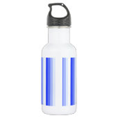 Königlich blaue Schattenstreifen Edelstahlflasche (Rückseite)