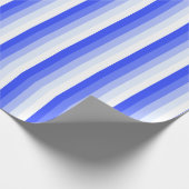 Königlich blaue Schattenstreifen Geschenkpapier (Ecke)