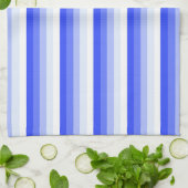 Königlich blaue Schattenstreifen Geschirrtuch (Gefaltet)