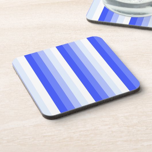 Königlich blaue Schattenstreifen Getränkeuntersetzer (Linke Seite)