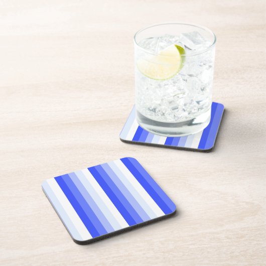 Königlich blaue Schattenstreifen Getränkeuntersetzer (Rechte Seite)