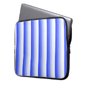 Königlich blaue Schattenstreifen Laptopschutzhülle (Vorderseite Links)