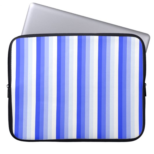 Königlich blaue Schattenstreifen Laptopschutzhülle (Vorderseite)