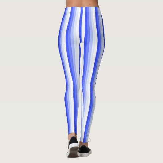 Königlich blaue Schattenstreifen Leggings (Rückseite)