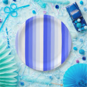 Königlich blaue Schattenstreifen Pappteller (Party)