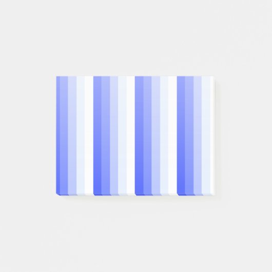 Königlich blaue Schattenstreifen Post-it Klebezettel (Vorderseite)