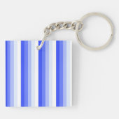 Königlich blaue Schattenstreifen Schlüsselanhänger (Rückseite)