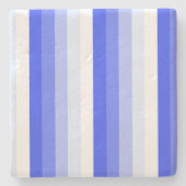 Königlich blaue Schattenstreifen Steinuntersetzer (Vorderseite)