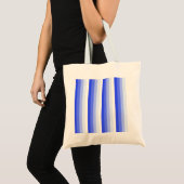 Königlich blaue Schattenstreifen Tragetasche (Vorderseite (Produkt))