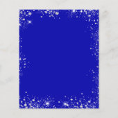 Königlich-blaue Silber-Einladung Flyer (Hinten)