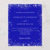 Königlich-blaue Silber-Einladung Flyer (Vorne)