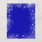 Königlich-blaue Silber-Einladung Flyer (Hinten)