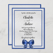 Königlich-Blaue-Silberbug-Einladung (Vorne/Hinten)