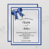 Königlich-Blaue-Silberbug-Einladung (Vorne/Hinten)