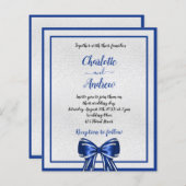 Königlich-Blaue-Silberbug-Einladung (Vorne/Hinten)