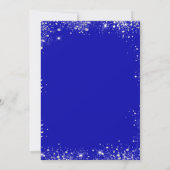 Königlich-blaue Silbergelübde Einladung (Rückseite)