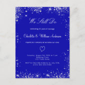 Königlich-blaue Silbergelübde Einladungspostkarte (Vorderseite)
