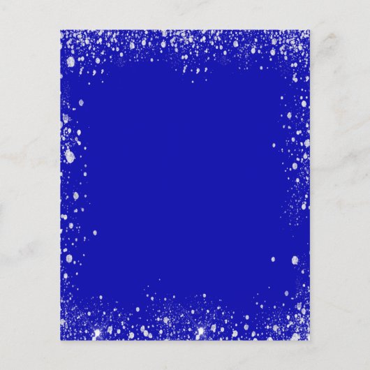 Königlich blaue Silberhochzeit Details Budget Flyer (Hinten)