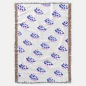 Königlich blaue und rosa Muster Decke (Vorderseite Vertikal)