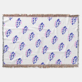 Königlich blaue und rosa Muster Decke