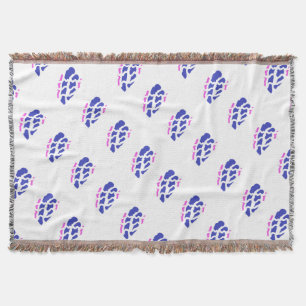 Königlich blaue und rosa Muster Decke