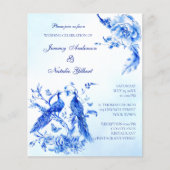 Königlich blaue viktorianische Pfauenhochzeit einl (Vorderseite)