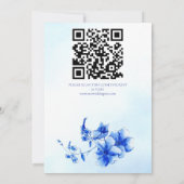 Königlich blaue viktorianische Pfauenhochzeit einl Einladung (Rückseite)