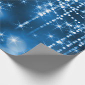 Königlich blauer Diamant Luxus BIRTHDAY WEDDING WR Geschenkpapier (Ecke)