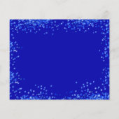 Königlich blauer Glitzer - Haushalt Save the Date Flyer (Hinten)