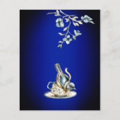 Königlich blauer Vintager rustikaler Tee (Rückseite)