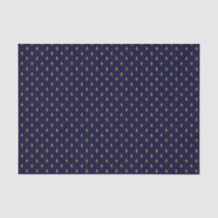 Königlich Blaues Fleur De Lis Muster Seidenpapier