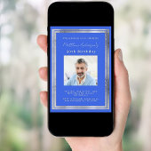 Königlich blaues Foto Geburtstag Einladung