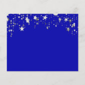 Königlich blaues Foto Save the Date zum Geburtstag (Rückseite)