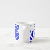 Königlich blaues geometrisches Muster Espressotasse (Rückseite)