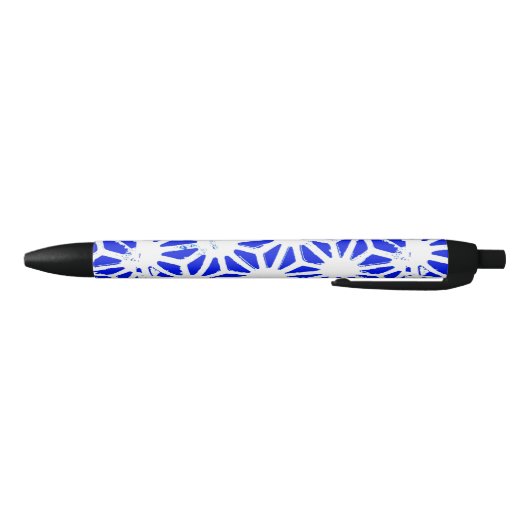 Königlich blaues geometrisches Muster Kugelschreiber (Unterseite)