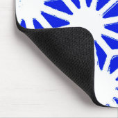 Königlich blaues geometrisches Muster Mousepad (Ecke)