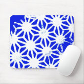 Königlich blaues geometrisches Muster Mousepad (Mit Mouse)