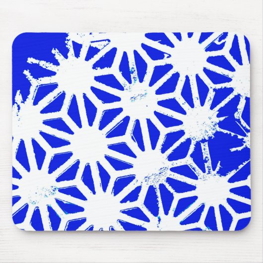 Königlich blaues geometrisches Muster Mousepad (Vorne)