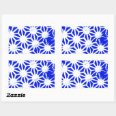 Königlich blaues geometrisches Muster Rechteckiger Aufkleber (Blatt)