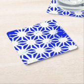 Königlich blaues geometrisches Muster Rechteckiger Pappuntersetzer (angewinkelt)